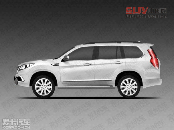 愛卡獨家制作的哈弗H9效果圖