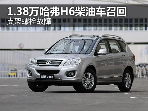 支架螺栓故障 1.38萬哈弗H6柴油車召回