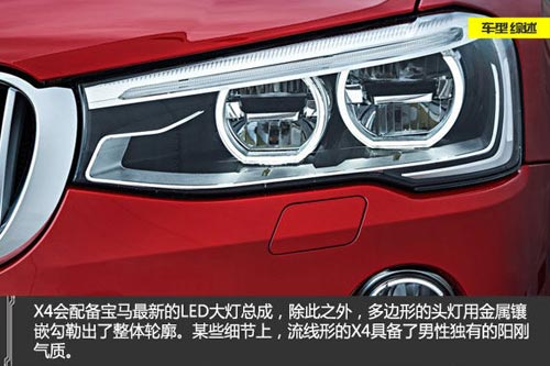 寶馬X4會配備LED大燈總成