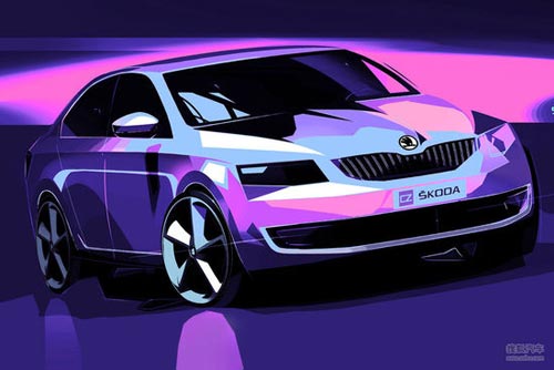 斯柯達全新明銳設計草圖