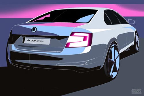 斯柯達全新明銳設計草圖