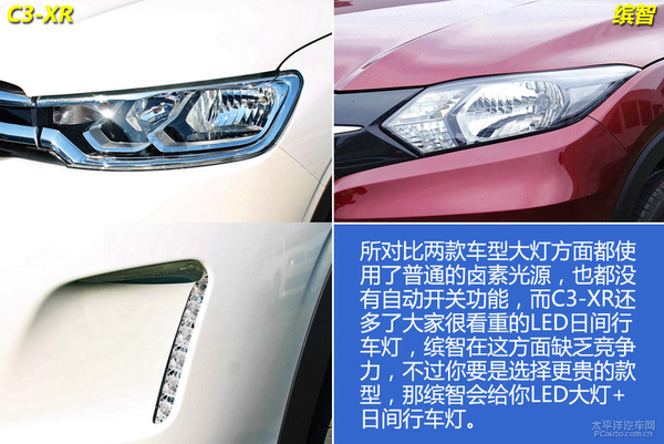 雪鐵龍C3-XR對比本田繽智